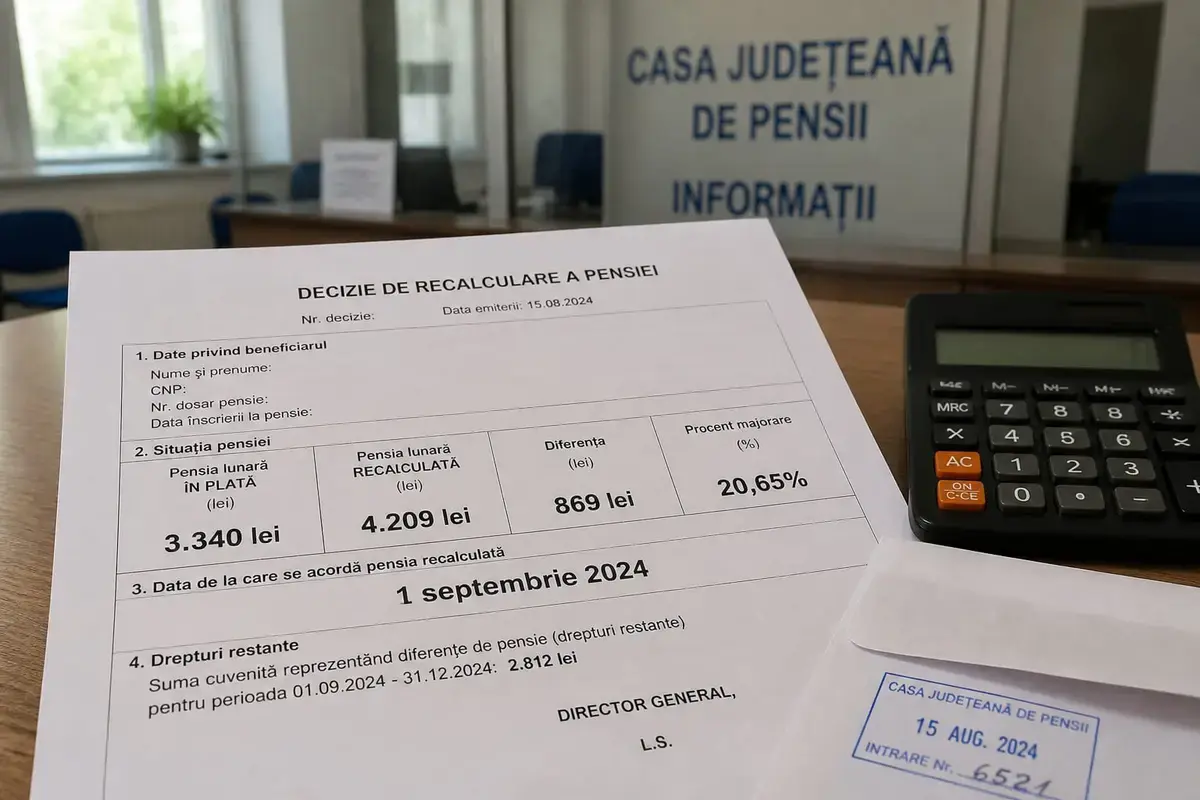 Legea pensiilor crește suma la 3.340 de lei pentru pensia anticipată din septembrie 2024